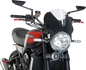 PUIG HI-TECH PARTS Windscreen - 13" - Black/Clear 003NW