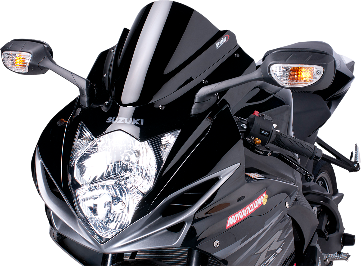PUIG HI-TECH PARTS Race Windscreen - 11" - Black - GSX-R600/GSX-R750 5605N