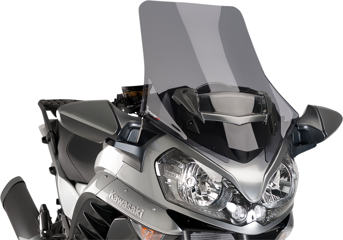 PUIG HI-TECH PARTS Race Windscreen - 27-3/4" - Dark Smoke - Kawasaki 7628F