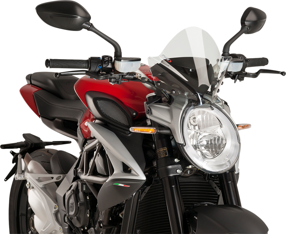 PUIG HI-TECH PARTS New Generation Windscreen - 10-1/2" - Black - Brutale 800 9011W