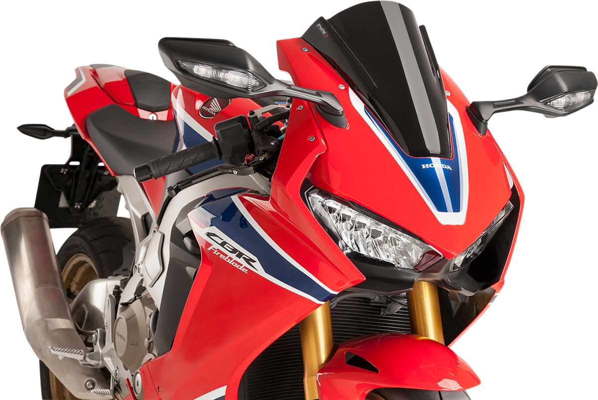 PUIG HI-TECH PARTS Race Windscreen - 13" - Black - Honda 9407N