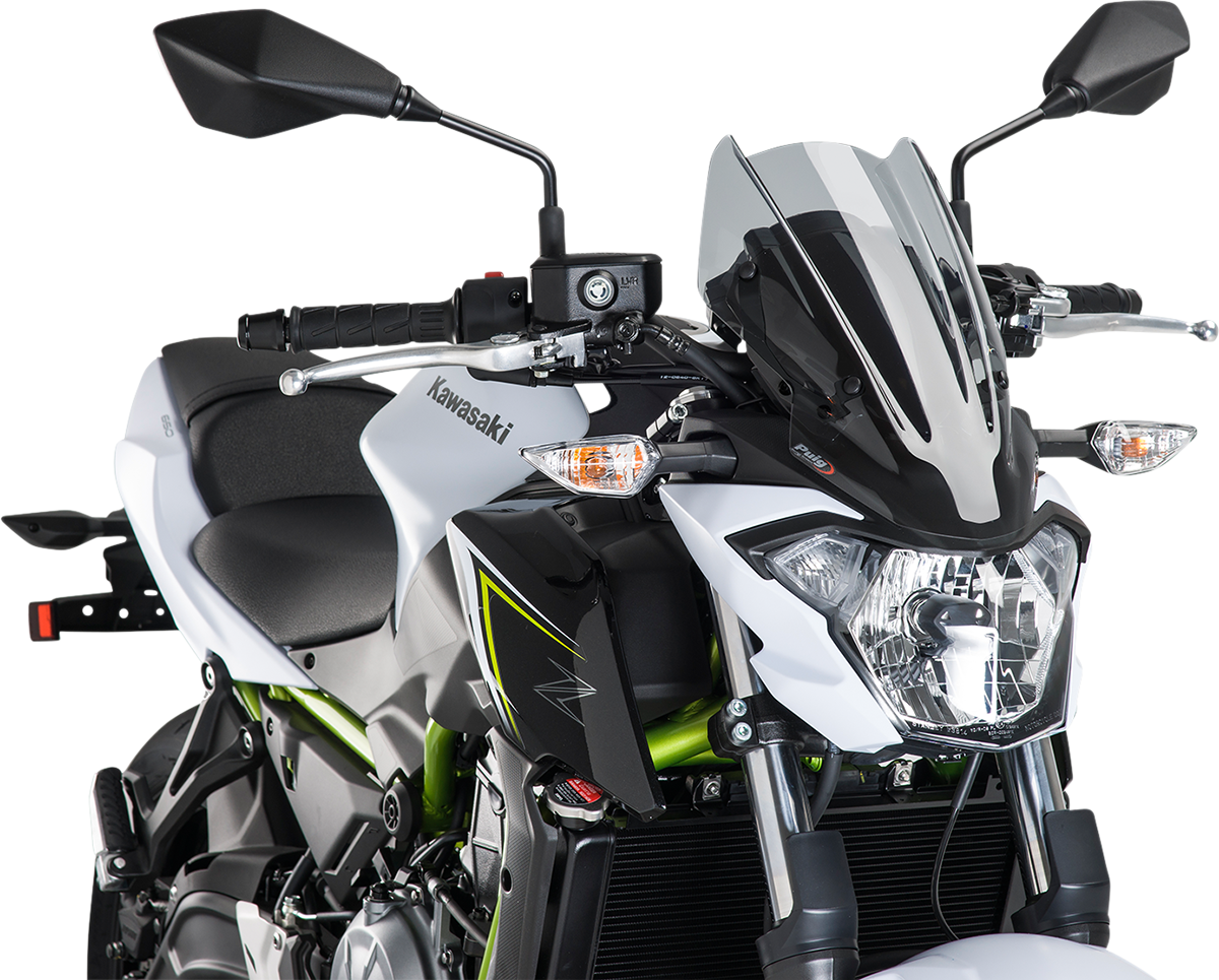 PUIG HI-TECH PARTS New Generation Windscreen - 13-3/8" - Smoke - Kawasaki 9588H