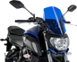 PUIG HI-TECH PARTS Naked Touring Windscreen - 14-1/4" - Blue - Yamaha 9667A