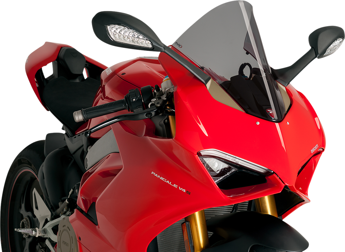 PUIG HI-TECH PARTS Race Windscreen - 15-3/4" - Dark Smoke - Ducati 9690F