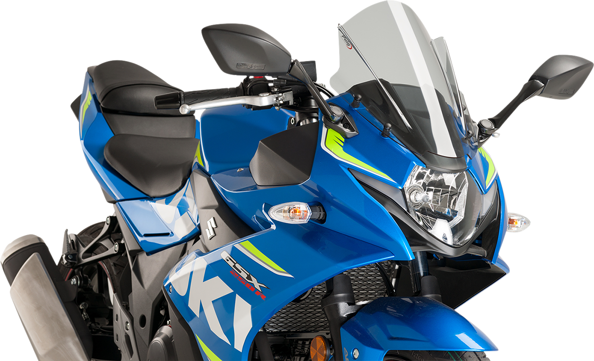 PUIG HI-TECH PARTS Race Windscreen - 14-3/8" - Smoke - Suzuki 9722H