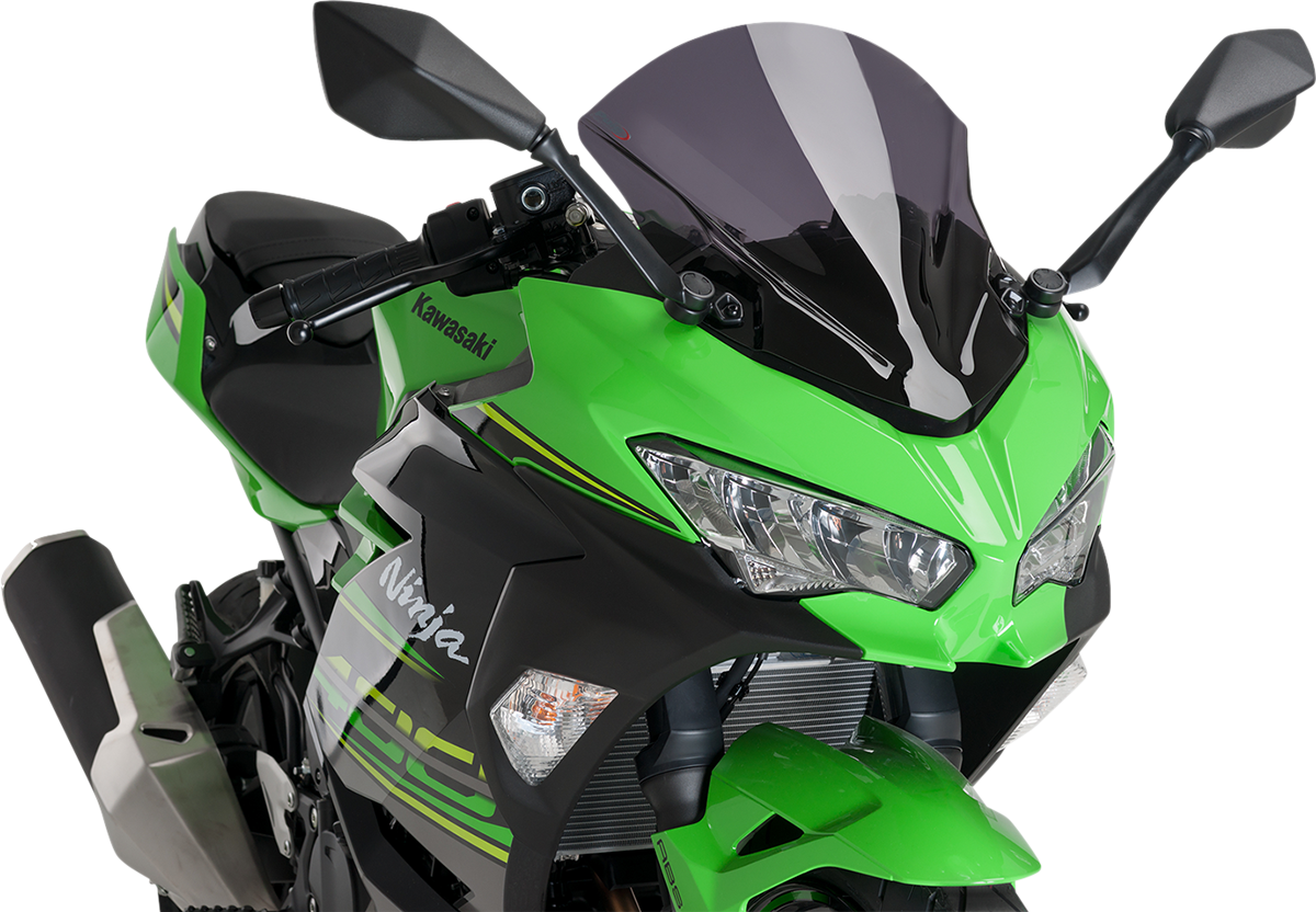 PUIG HI-TECH PARTS Race Windscreen - 15-3/4" - Dark Smoke - Kawasaki 9976F