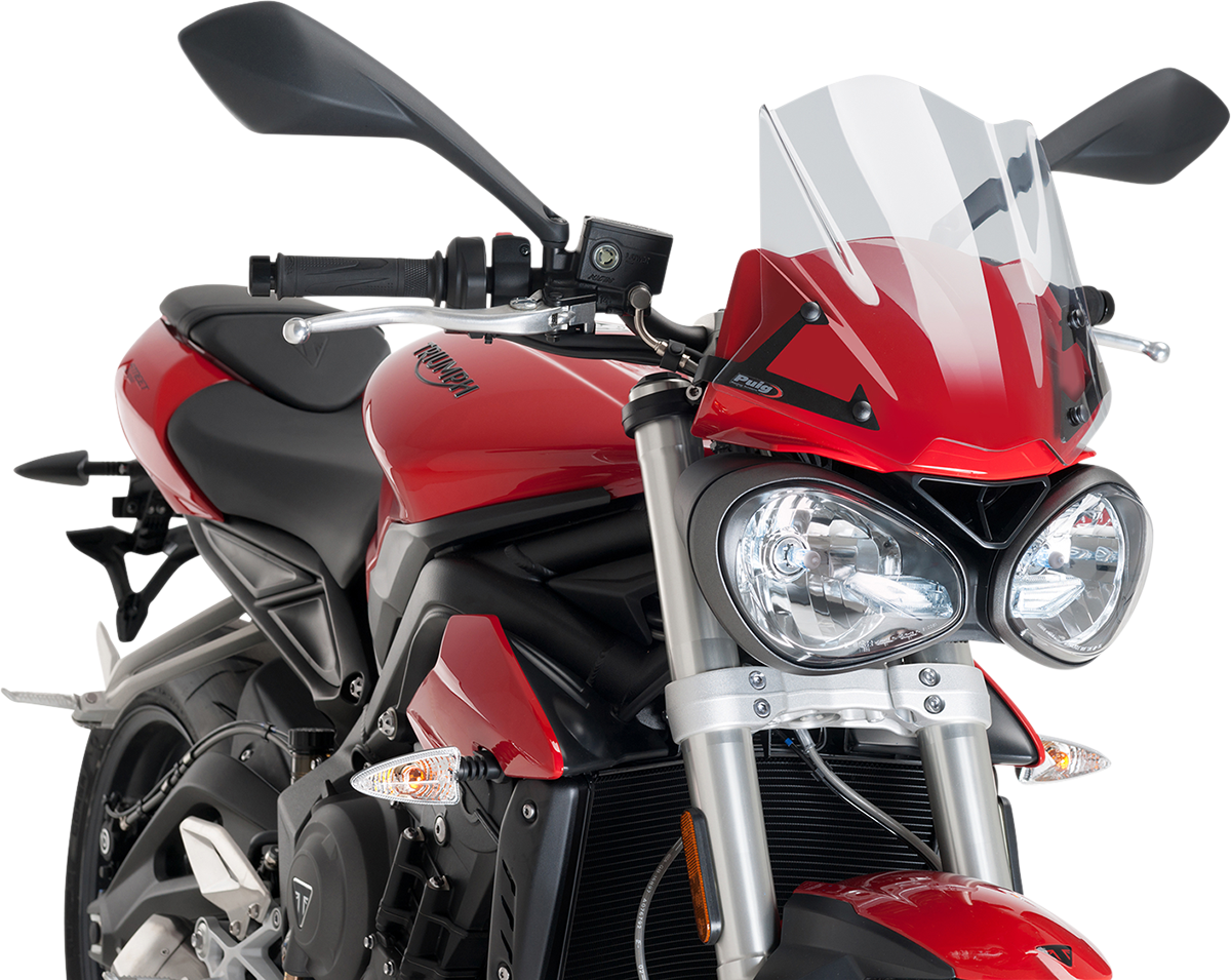 PUIG HI-TECH PARTS New Generation Windscreen - 12-1/4" - Clear - Street Triple 765 9999W
