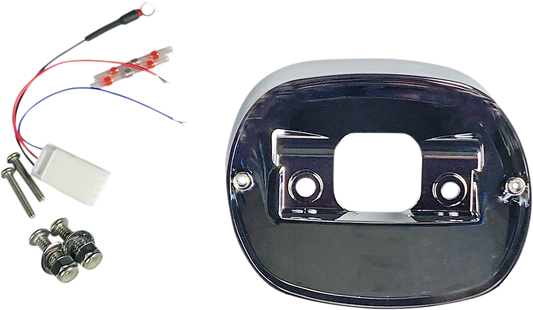 CUSTOM DYNAMICS Taillight Baseplate - Chrome TL-BASE99-C
