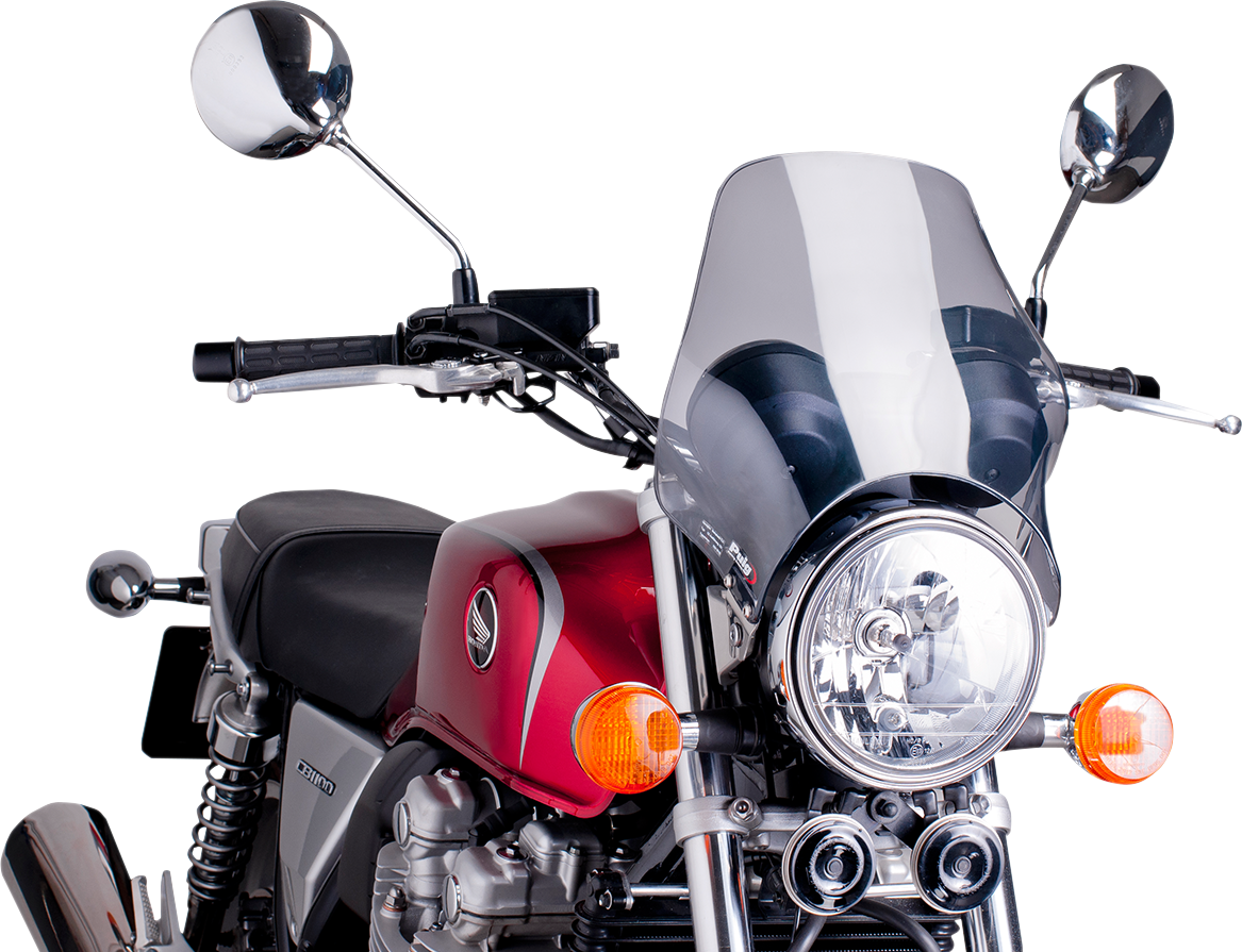PUIG HI-TECH PARTS Naked Windshield - Smoke 0869H
