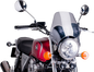 PUIG HI-TECH PARTS Naked Windshield - Smoke 0869H