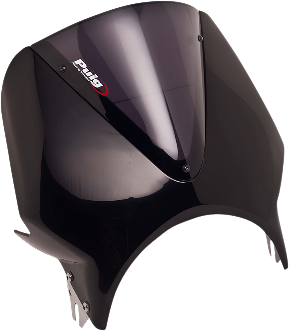 PUIG HI-TECH PARTS Windscreen - Black/Dark Smoke 003NF