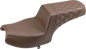 SADDLEMEN Step-Up Seat - Front Smooth/Rear Lattice Stitch - Brown - Challenger I20-06-173BR