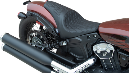 DRAG SPECIALTIES SEATS 3/4 Solo Seat - Black - Diamond Stitch - Scout Bobber '18-'22 0810-2255