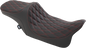 DRAG SPECIALTIES SEATS Predator III 2-Up Seat - Double Diamond - Red Thread - FL '99-'07 0801-1310
