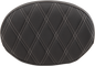 DRAG SPECIALTIES SEATS Oval Sissy Bar Pad - Double Diamond - SIlver Stitch - FL '99-'22 0822-0429