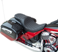 DRAG SPECIALTIES SEATS Low Profile Touring Seat - Double Diamond w/ Silver Stitching - indian '14-'22 0810-2260