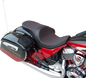 DRAG SPECIALTIES SEATS Low Profile Touring Seat - Double Diamond - Red Stitch - Solar Reflective - Indian '14-'22 0810-2276