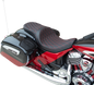 DRAG SPECIALTIES SEATS Low Profile Touring Seat - Double Diamond w/ Red Stitching - Indian '14-'22 0810-2261