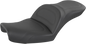 SADDLEMEN Explorer Seat - No Backrest - Stitched - Black - Dyna 896-04-0291
