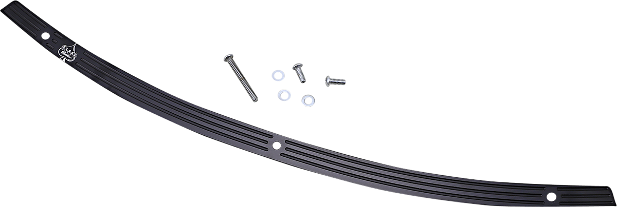 KLOCK WERKS Flare® Windshield Trim - Logo - Black w/ Contrast Logo - '96-'25 FLH KWW-01-0576