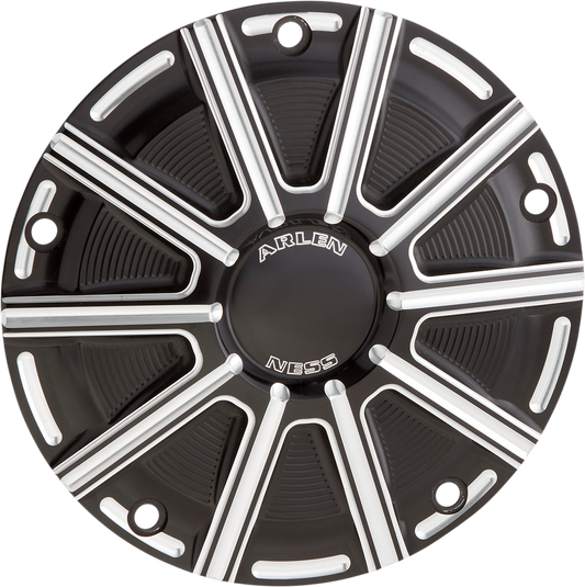 ARLEN NESS 10-Gauge Derby Cover - Black/Machined - Touring/Trike 700-002