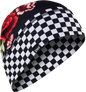 ZAN HEADGEAR SportFlex® Beanie Checkered Floral WHLL421 - Comfortable Head and Ear Coverage with UV Protection