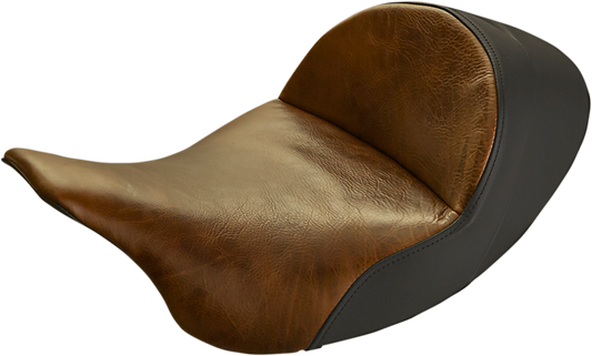 SADDLEMEN Seat - Lariat Solo - Low - Distressed Brown - FL '08-'24 808-07B-0041L