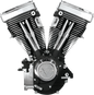 S&S CYCLE V80 Long-Block Engine - Wrinkle Black - Custom Chassis | Evolution Big Twin 310-0233