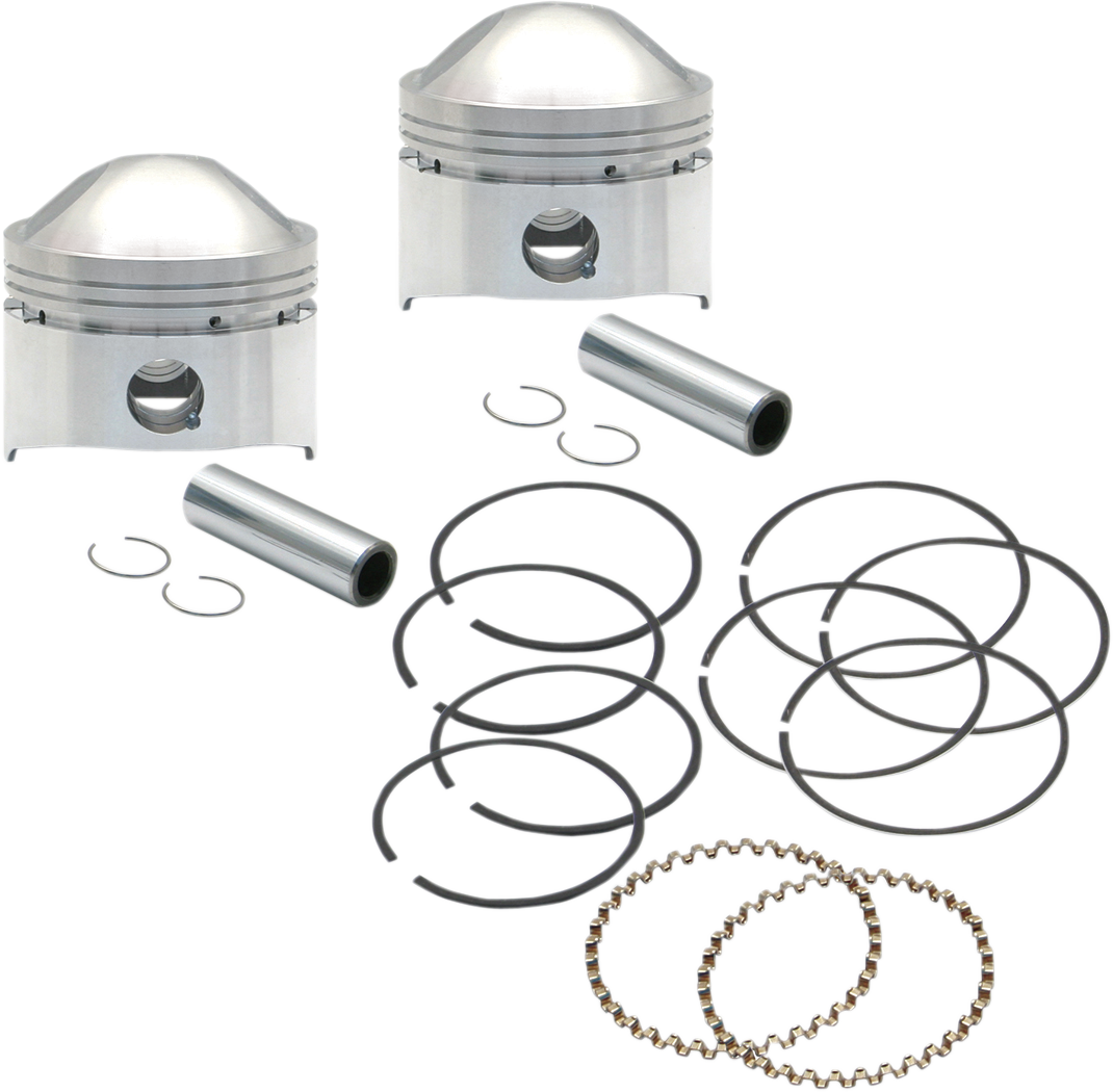 S&S CYCLE Piston Kit - Low Compression - 80" Stock Motor - +.010 106-5512