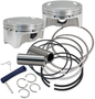 S&S CYCLE Big Bore Forged Piston Kit - 3.937" Bore - 107" Twin Cam - Standard 920-0100