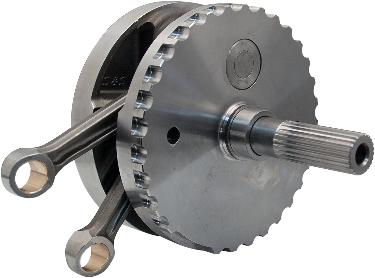 S&S CYCLE Flywheel Assembly - 4-3/8" - with Sprocket Bearing Race - 96"/103"/110" Twin Cam "B" '07-'16 320-0358