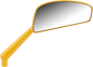 ARLEN NESS Mirror - Tearchop - Side View - Teardrop - Gold - Right 510-018