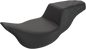 SADDLEMEN Step-Up Seat - Extended Reach - Rear Lattice Stitch - Black - FL '08-'24 808-07B-173E