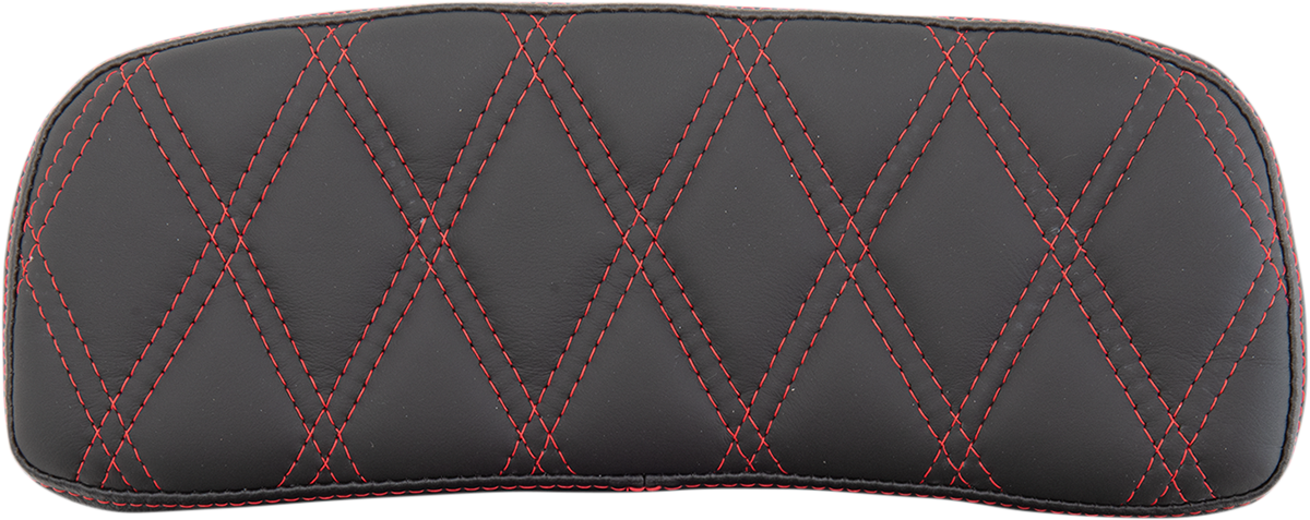 DRAG SPECIALTIES SEATS Chopped Tour-Pak Pad - Solar Leather - Red Double Diamond - 1-3/4" Thick 0822-0434