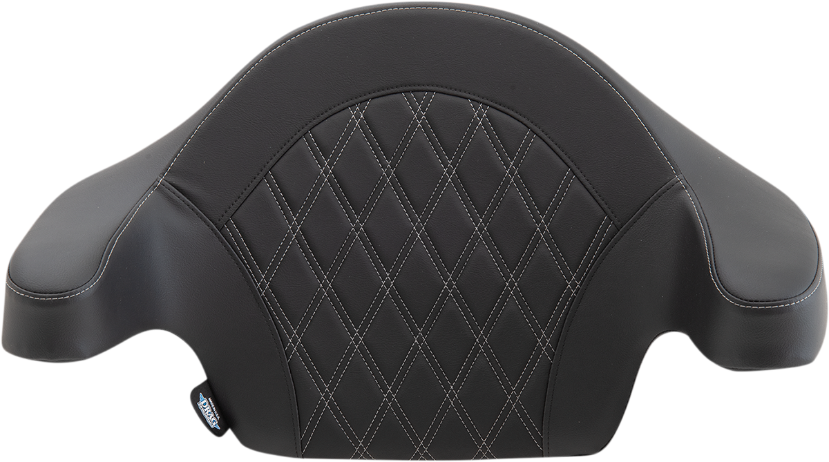 DRAG SPECIALTIES SEATS King-Pak Pad - Double Diamond - Silver Thread - Road King '14-'25 0822-0438