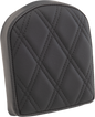 DRAG SPECIALTIES SEATS Sissy Bar Pad - Double Diamond - Black - Short - 2" Thick 0822-0443
