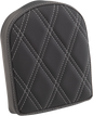 DRAG SPECIALTIES SEATS Sissy Bar Pad - Double Diamond - Silver - Short - 2" Thick 0822-0444