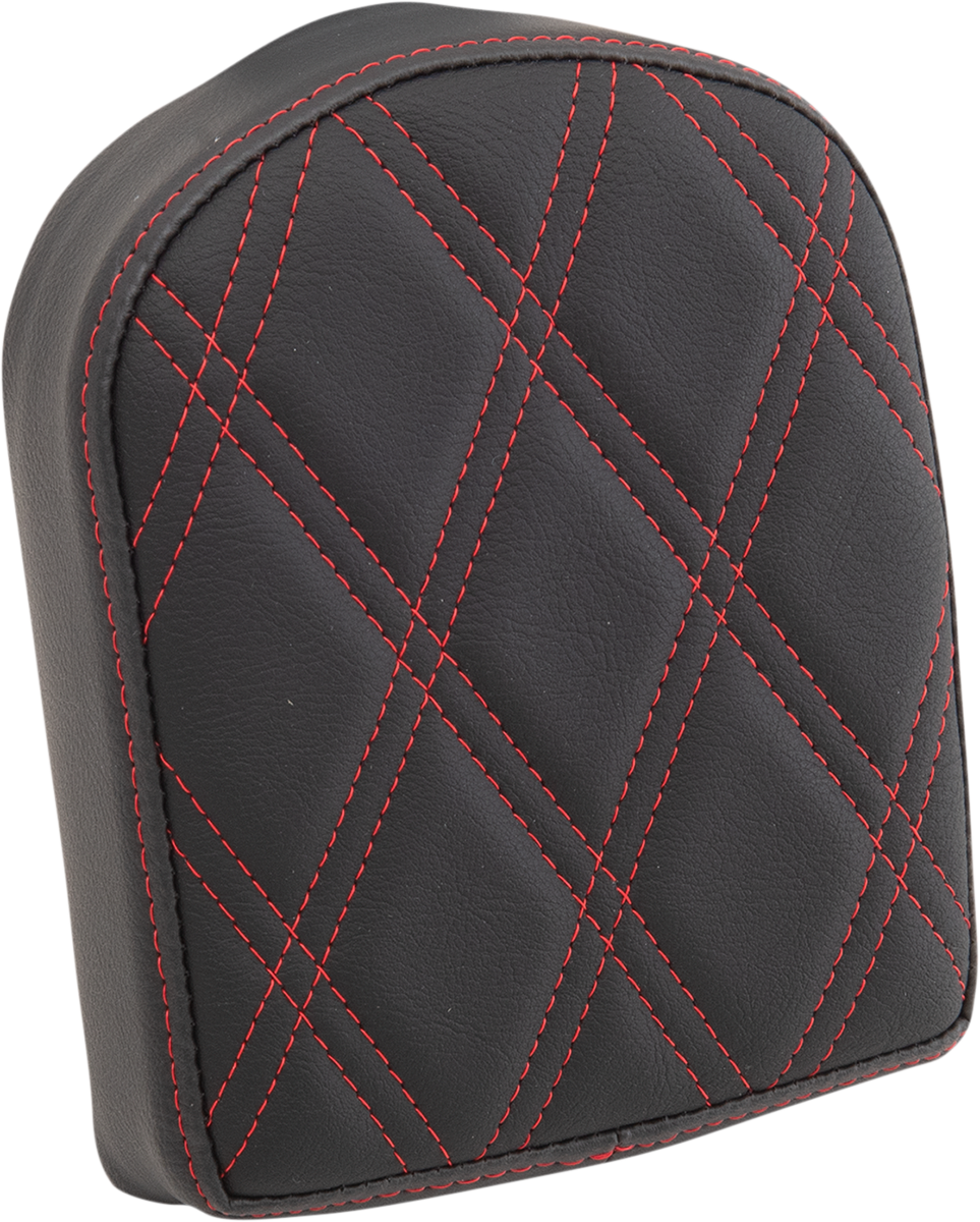 DRAG SPECIALTIES SEATS Sissy Bar Pad - Double Diamond - Red - Short - 2" Thick 0822-0445