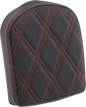 DRAG SPECIALTIES SEATS Sissy Bar Pad - Double Diamond - Red - Short - 2" Thick 0822-0445