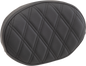 DRAG SPECIALTIES SEATS Sissy Bar Pad - Double Diamond - Black - Oval - 2" Thick 0822-0446