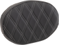 DRAG SPECIALTIES SEATS Sissy Bar Pad - Double Diamond - Silver - Oval - 2" Thick 0822-0447