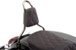 DRAG SPECIALTIES SEATS Tapered Backrest Pad - Double Diamond - Red Stitch 0822-0451