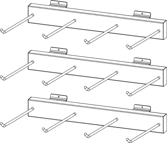 ICON Slatwall Display Fixture - 3 Hook 9903-0436