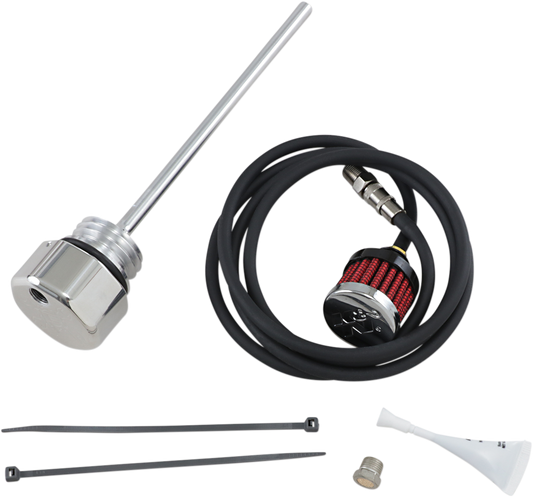 FEULING PARTS Vented Dipstick - Polished - M8 Touring/Trike 3087