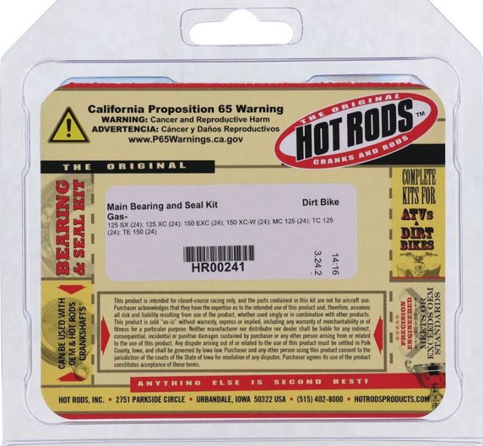 Hotrod's Inc HR00241 Main Bearing and Seal Kit for Automotive Engines
