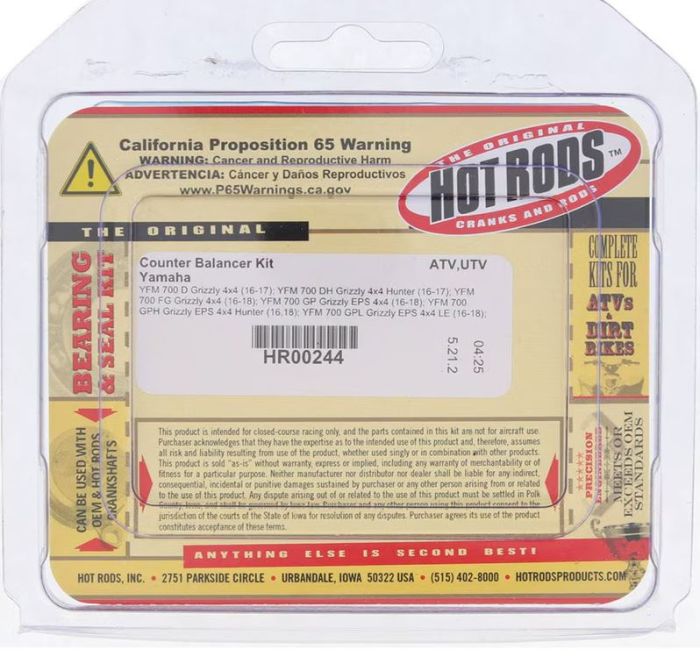 Hotrod's Inc HR00244 Counter Balancer Kit for Automotive Applications