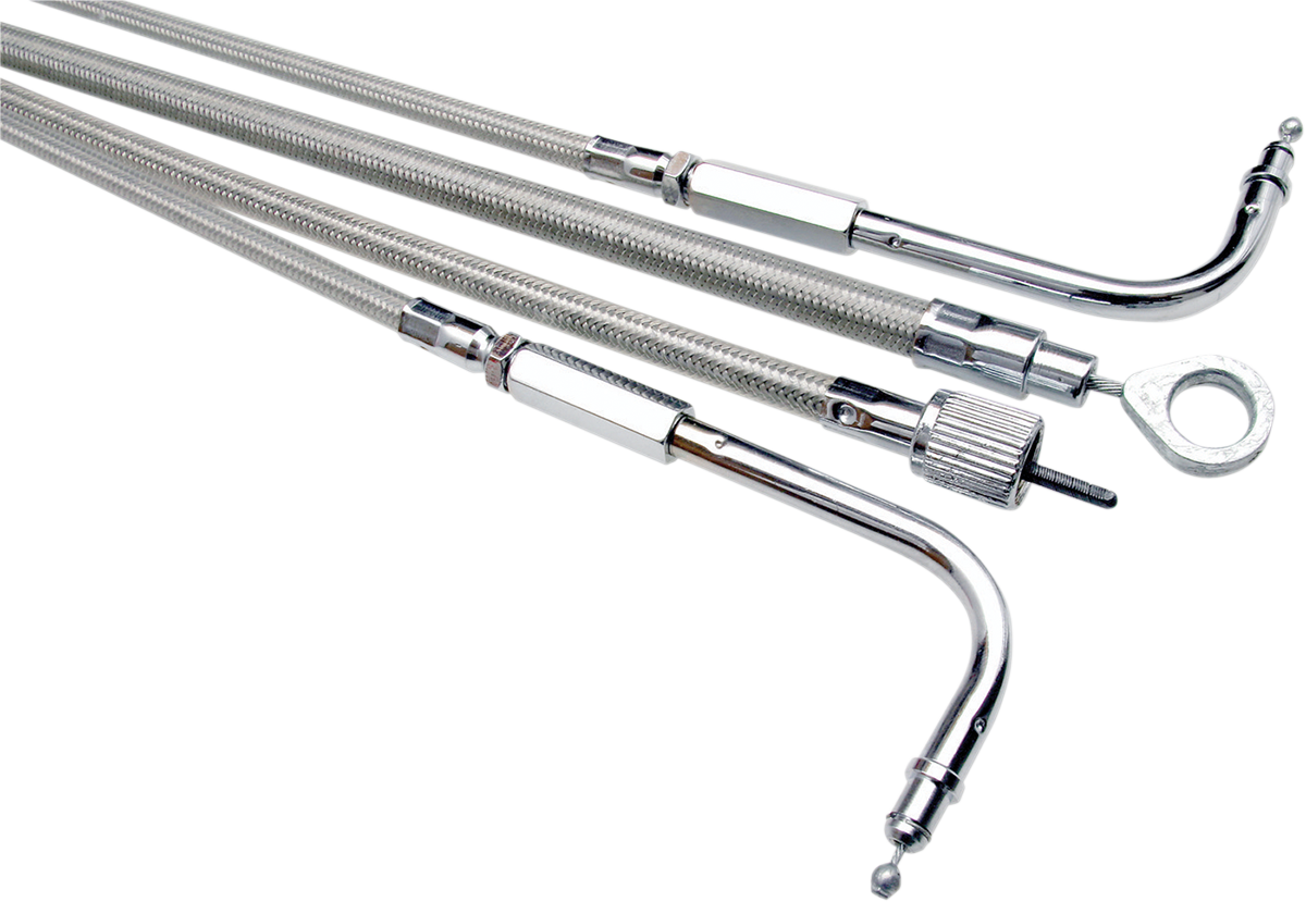 MOTION PRO Armor Coat Braided Stainless Steel Speedometer Cable for Harley-Davidson - 41" 66-0133