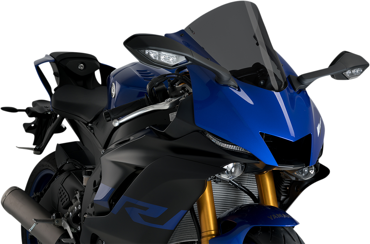 PUIG HI-TECH PARTS Race Windscreen - 14-1/2" - Dark Smoke - YZF-R6/YZF-R7 3633F