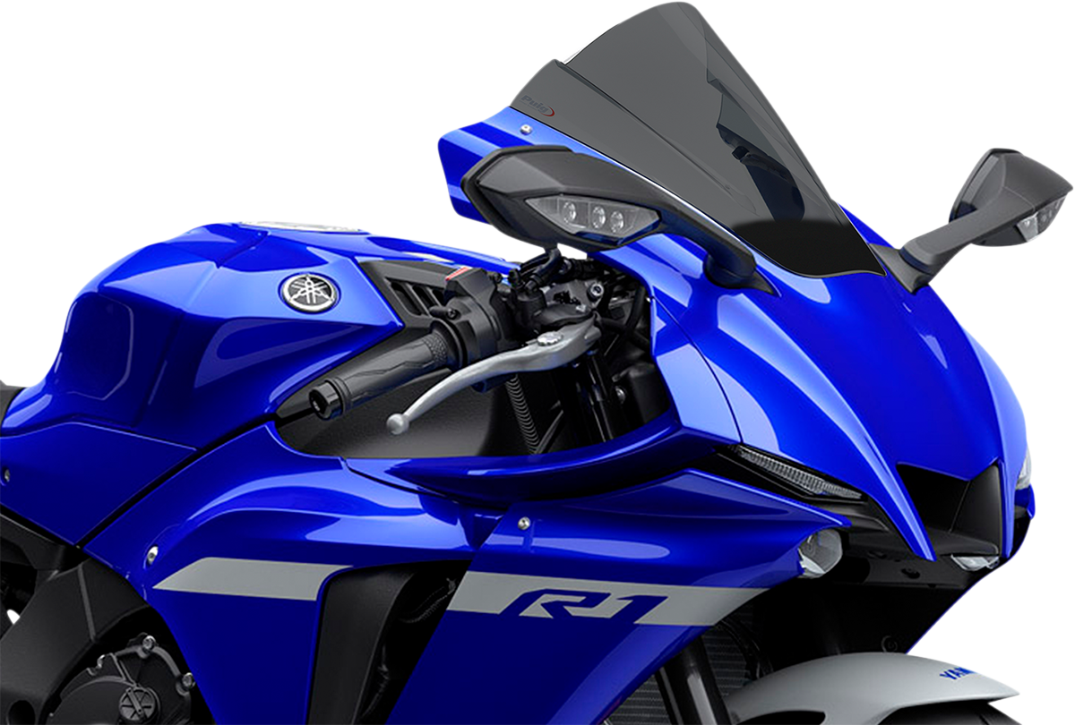 PUIG HI-TECH PARTS Race Windscreen - 13-1/4" - Dark Smoke - YZF-R1 3826F