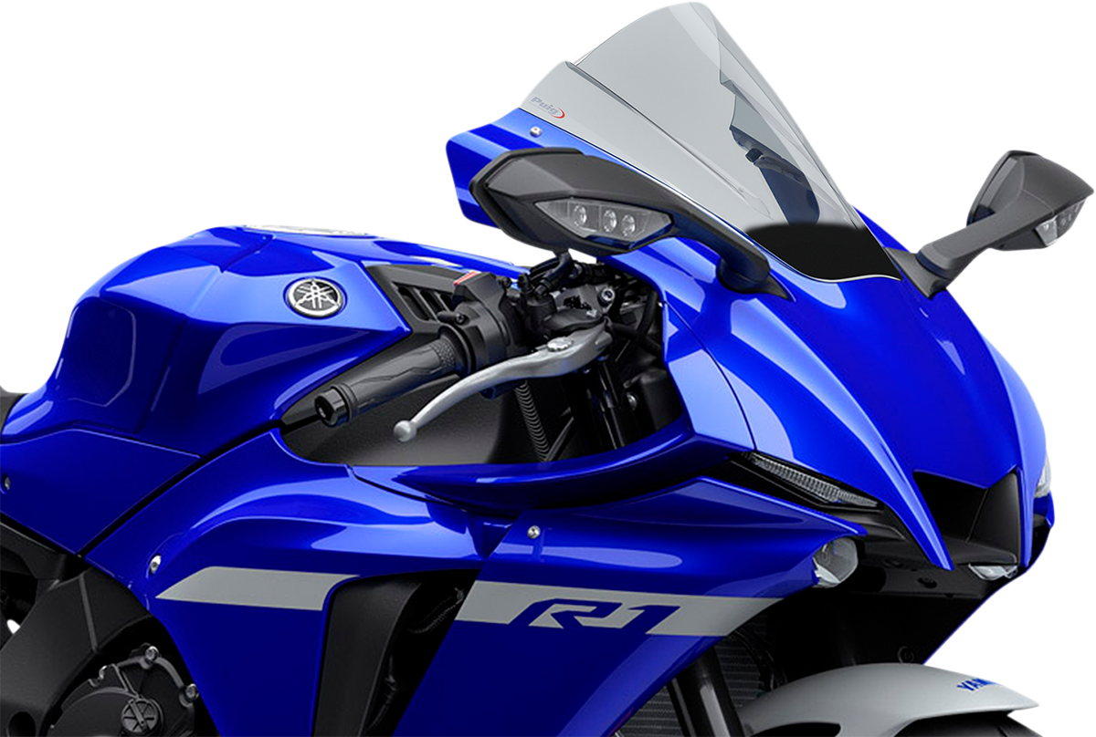 PUIG HI-TECH PARTS Race Windscreen - 13-1/4" - Smoke - YZF-R1 3826H